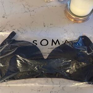 Soma Wireless Black Bra 38D